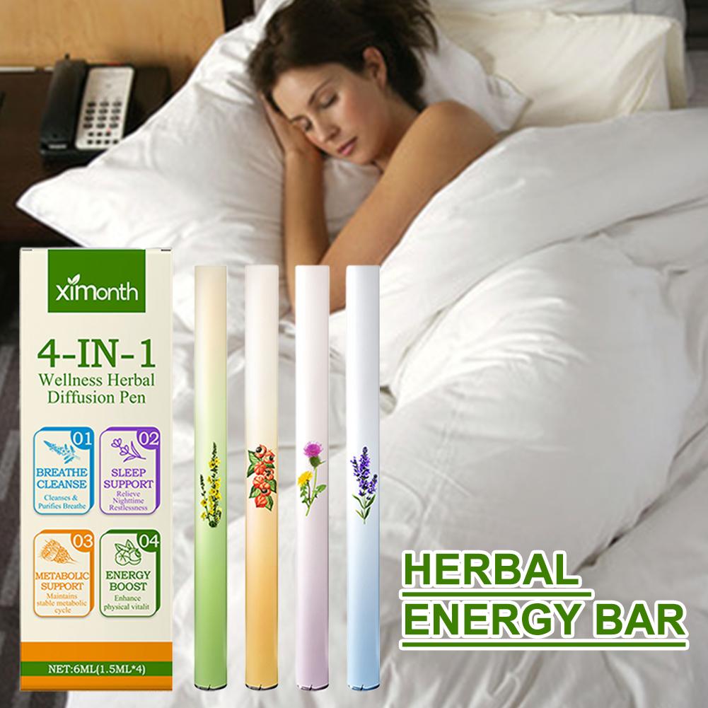 Herbal Wellness Products - 4pcs Herbal Diffuser with Mullein/Thyme/Mints Guarana/Green