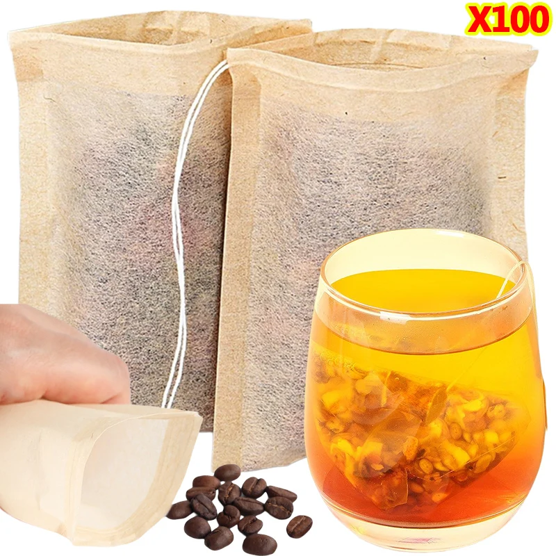 100Pcs Teabags with Drawstring - đánh giá và giá Herbal Wellness Products
