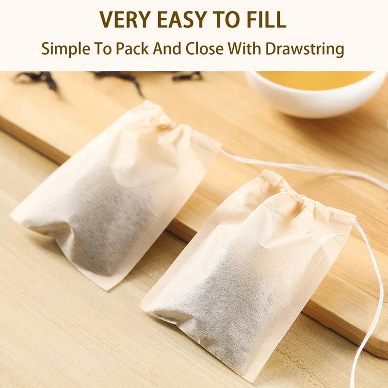 100Pcs Teabags with Drawstring - đánh giá và giá Herbal Wellness Products